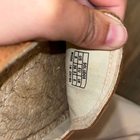 Soludos The Seville Smoking Slipper Platform Tan Congac Leather Size 8 - Picture 9 of 10